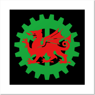 Steampunk Welsh Dragon Posters and Art